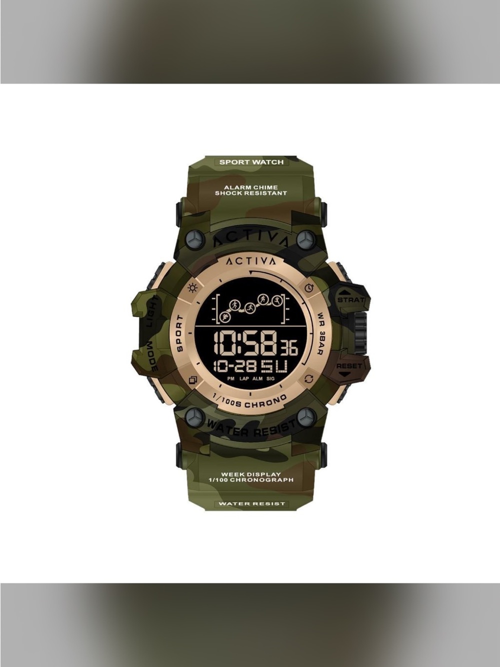 Activa X Invicta
Digital Unisex Watch - 50mm, Army Green, Camouflage-ACW8082-021